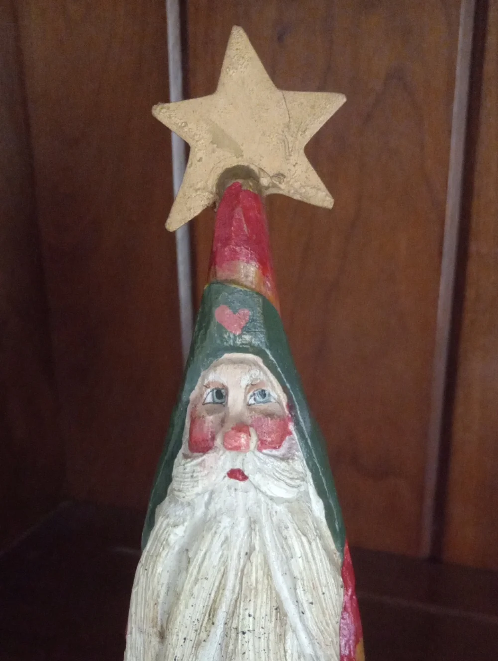 Vintage House of Hatten 1989 Santa Claus Figurine Star Denise Calla Folk Art